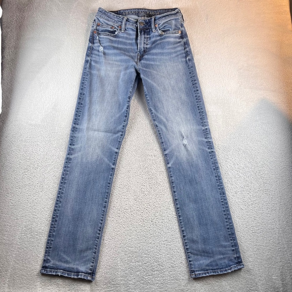 American Eagle Airflex+ Original Bootcut Jeans Mens 30x34 Medium Wash Blue Denim